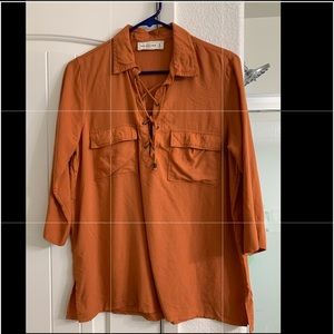 Orange blouse